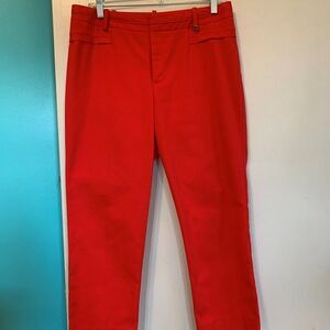 Calvin Klein crop pant, cotton, poly, spandex, Sz 8, EUC, medium rise,